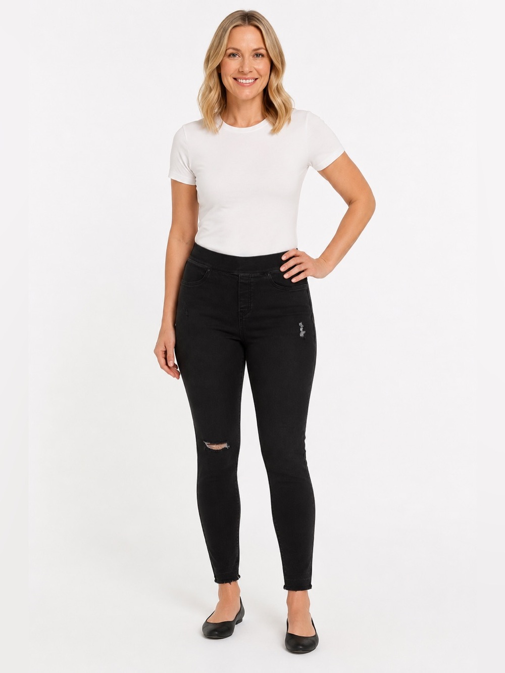 Spanx jeans black size medium